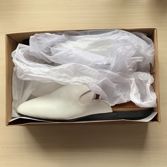 New Mark Jenkins Bravo White Leather Open Back Mule size 10 - Picture 5 of 5